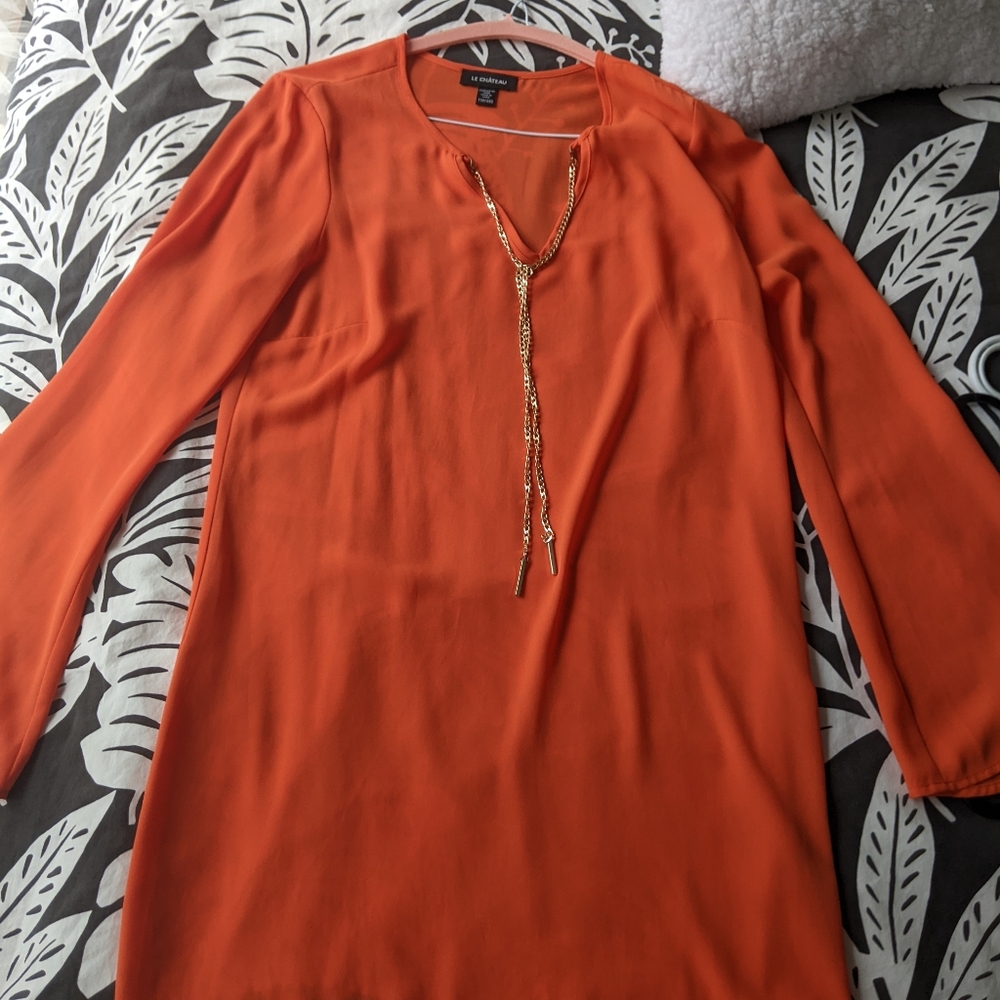 Orange blouse from Le Château